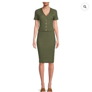 No Boundaries XL Juniors’ Snap Front Cardigan and Skirt Set, 2-Piece NEW